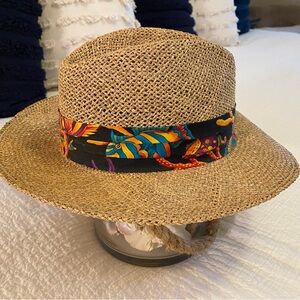 Panama Jack Straw Hat with Vibrant Band